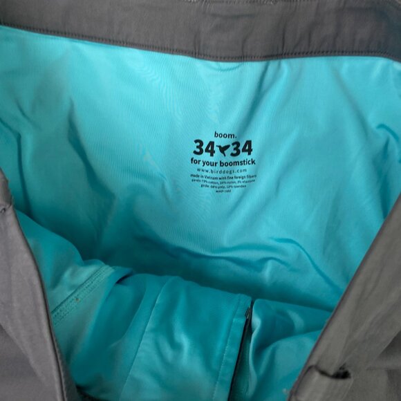 Birddogs 6 Pocket Pants Men's 34 x 34 Fits 34 x 33 Gray Chino Performance Golf - Picture 7 of 13